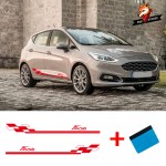Car Accessories Car Vehicle Auto Decals Wraps Body Graphics Fiesta Vinyl Car Van Styling Side Stripes Sticker for Ford Fiesta